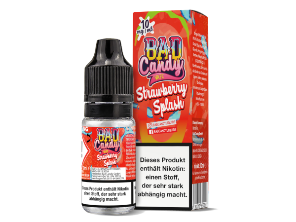 Bad Candy - Strawberry Splash 10 ml 20 mg Nikotinsalz