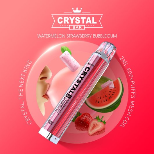 SKE Crystal Bar 600 Watermelon Strawberry Bubblegum 2% Nikotin