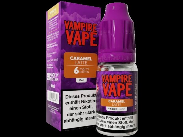 Vampire Vape - Dessert Collection - Caramel Latte -  Liquid 10ml - 6mg/ml